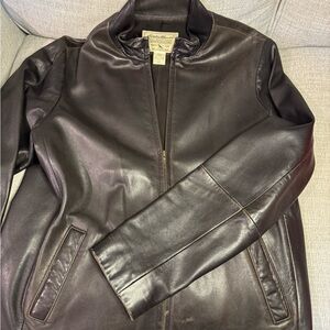 Eddie Bauer Rich Chocolate Leather Jacket